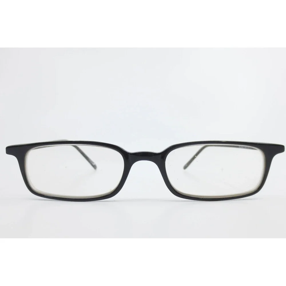 Modern Times Yuppie Black Rectangular Eyeglasses Frames 47-17-140 Full Rim